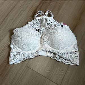💙 PINK Victoria’s Secret Lace Bralette | NWT | Ivory w/ Pink Lining | Size M